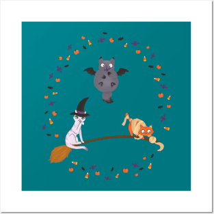 Happy Meowloween Posters and Art